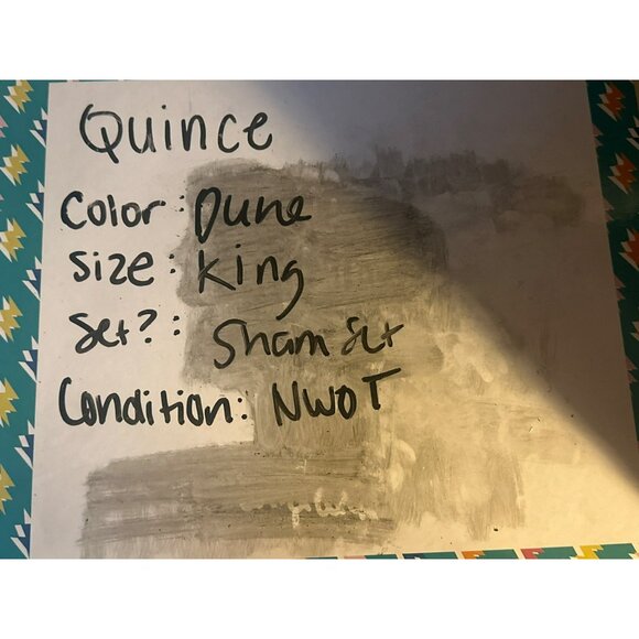 NWOT Quince King Dune Organic Airy Gauze Sham Set – 2 Shams Included - Picture 3 of 3